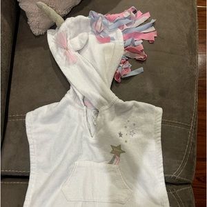 2t-3T Mudpie unicorn coverup towel